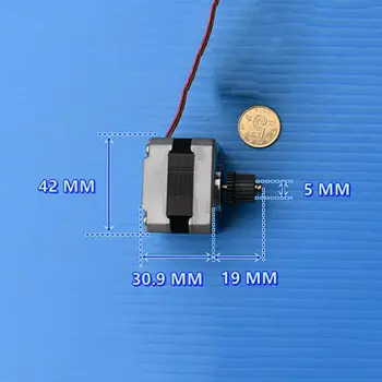 1.8 fokos 42 mm-es NEMA 17 léptetőmotor fogaskerékkel 2 fázisú 4 vezetékes kettős golyóscsapágy CNC robothoz