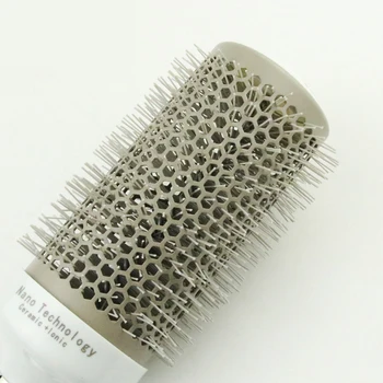1 db henger göndör haj professzionális formázás szürke alumínium csőfésű masszázs fésű fodrászhoz fodrász fodrász eszköz