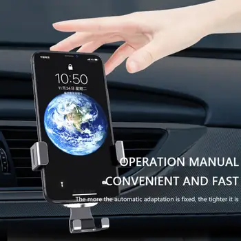 1 ~ 10PCS gravitációs autós tartó mobiltelefon-tartóhoz Autó légtelenítő klip állvány Mobiltelefon GPS támogatás