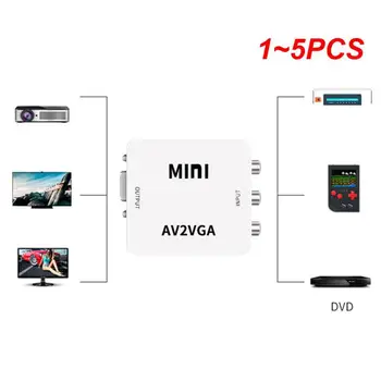 1 ~ 5PCS AV RCA CVBS VGA Video Converter monitorhoz VGA-AV RCA videokártya 3,5 mm-es hanggal TV-dobozhoz HDTV Conversor
