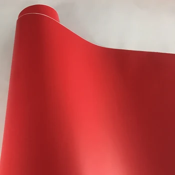 10/20/30/40/50X152cm matt piros vinil film DIY formázó ragasztós autófóliás matricatekercs légbuborékmentes kioldással