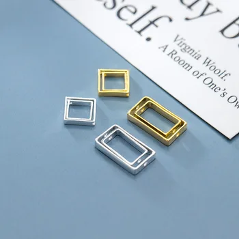 100% 925 sterling ezüst új geometria dupla gyöngyök keret távtartó illeszkedés 6,5 mm 8,5 mm-es ezüst gyöngyök elválasztó charmok DIY ékszerkészítés