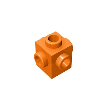 10db kompatibilis MOC tégla alkatrészek 4733 Brick Special 1 x 1 csap 4 oldalon Építőelem részecske DIY gyerek puzzle agy játék ajándék