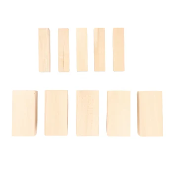 10Pack Basswood Carving Blocks Kit Whittling Blanks Beginners Befejezetlen fa Whittling blokkok faragó blokk készlet (5L + 5S)