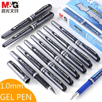 12Pcs kreatív fekete kék tinta utántöltő gél toll, 1mm kiváló minőségű érintőtoll Diák vizsgatoll író eszköz Iskolai írószer AGP13604