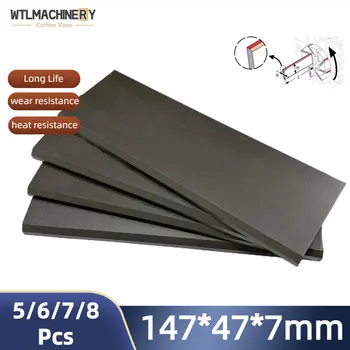 147x47x7mm szénlapátos grafit szénlemez vákuumszivattyú lapátokhoz Kompresszor légszivattyúhoz 5/6/7/8 db