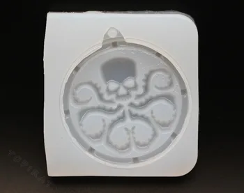 1db koponya folyékony szilikongyanta forma többfarkú DIY ékszerekhez medál nyaklánc készítő eszköz