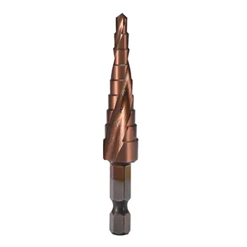 1Pc lépcsős fúrószár Hex szár M35 Kobalt HSS fúrószerszámok körkivágó 4-12-20mm elektromos fúrógéphez Tartozékok