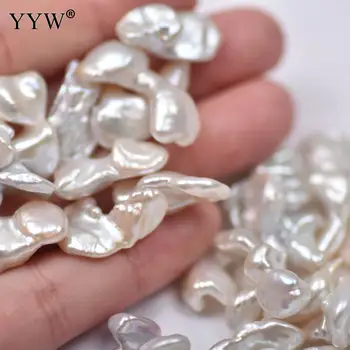 1PC Természetes barokk gyöngy szabálytalan lyuk nélküli fehér édesvízi gyöngyök gyöngyök ékszerkészítéshez DIY báj nyaklánc karkötő gyöngyök