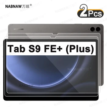 2 darab HD karcálló képernyővédő fólia edzett üveg Samsung Galaxy Tab S9 FE+ Plus 12,4 hüvelykes SM-X610 X616B táblagép filmhez