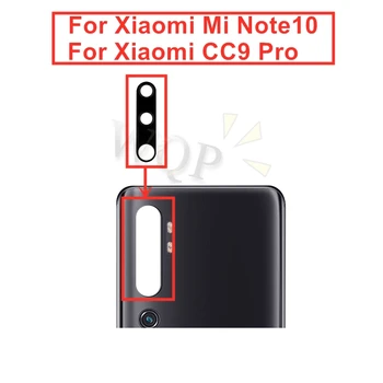 2db Xiaomi Mi Note 10 kamera üveglencse Xiaomi CC9 Pro-hoz Hátsó kamera üveglencse ragasztóval Csere javító alkatrészek
