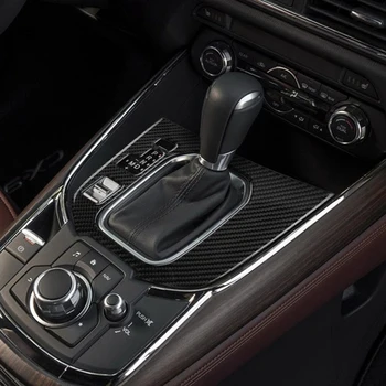 2X Auto szénszálas központi sebességváltó panel kezelőpanel matrica autó belső módosítása Mazda CX-9 CX9 2016-2020 jobb