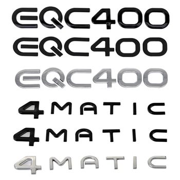 3D ABS króm ezüst fekete autó hátsó csomagtartó jelvény matrica logó EQC400 4matic embléma Mercedes EQA EQB EQE EQC 400 tartozékokhoz