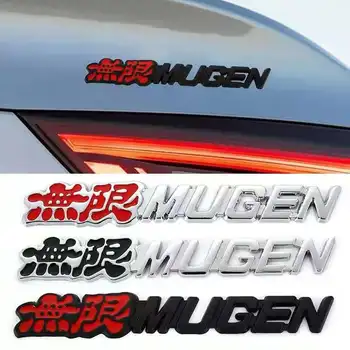 3D Mugen Power Car fém króm cinkötvözet embléma Auto Body logó Badge matricák matricák a Honda CIVIC stílus kiegészítők