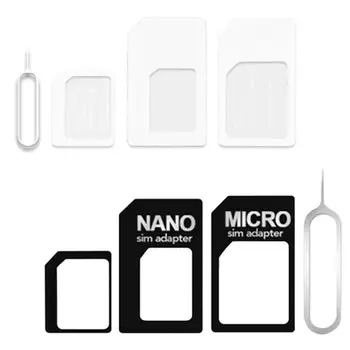 4 az 1-ben Konvertálás nano SIM-kártyára Micro Standard adapterré a Galaxy Dropship telefonjához