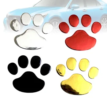 4 pár PVC kutya karom autó matrica karcos matrica dekoráció rajzfilm kutya autó matricák autó matricák autó matricák (piros + ezüst + arany + fekete)