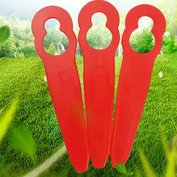 40PCS fűnyíró penge műanyag 83 * 20mm piros STIHL PolyCut 2-2 akkumulátoros pántolóhoz Cserélje ki a kerti szerszám tartozékokat