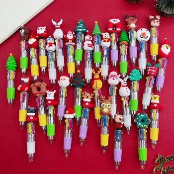 4db Új rajzfilm karácsonyi mini négyszínű golyóstoll Diáknapló Napló Aláírás toll