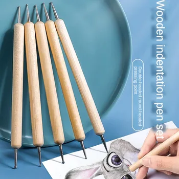 5 db készlet nyomóvezeték toll szín ólom karcolás toll nyomóvonal toll toll művészet nyers víz megoldás festés üres toll Művészeti kellékek