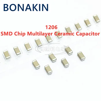 50DB 1206 6.8NF 50V 100V 250V 500V 1000V 2000V 682K 10% X7R SMD chip többrétegű kerámia kondenzátor