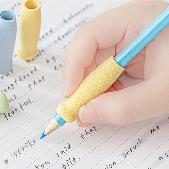 5db/set Egyszínű ceruzatartó Puha tapintású kézírás Gyermek ceruzatoll tartó Kreatív pénisztartó Egyszerűség tollfedél