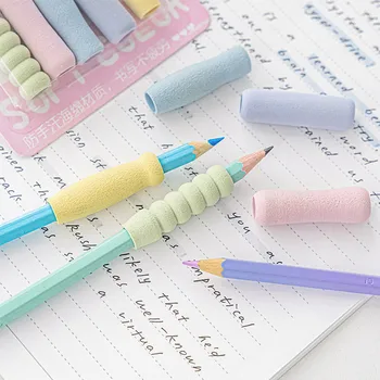 5db/set Egyszínű ceruzatartó Puha tapintású kézírás Gyermek ceruzatoll tartó Kreatív pénisztartó Egyszerűség tollfedél