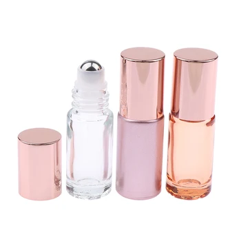 5ml 10ml görgős labda esszenciális üvegolajos palack üres parfümös üveg görgős golyós palack újratölthető folyékony tartály smink eszközök