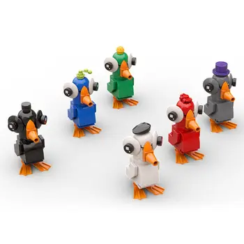 6 az 1-ben Mini kacsa modell 202 darab a társadalmi érvelési játékból MOC építési ajándék