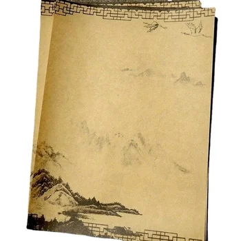 8 lap/készlet Kínai ősi stílusú betűtömb nátronpapír írása Levéltömb írószer Romantikus festőpapír