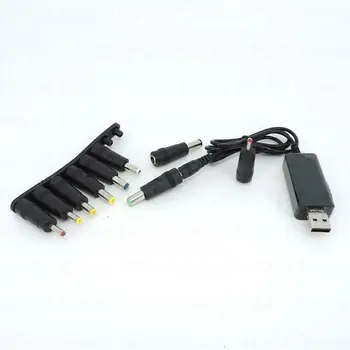 9V 12V USB-DC Boost Line Converter kábel állítható feszültség LED kijelzővel Transzformátor DC teljesítményszabályozó routerhez