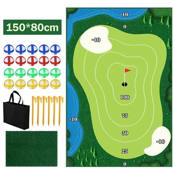 A beltéri alkalmi golf játékkészlet Golf ütés szőnyegek Golf elhelyezése Royale Golf játék +6 földi szög