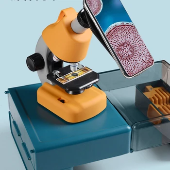 A mikroszkóp baktériumokat lát, kézi kísérleti készlet, gyermektudomány elektrosztatikus biológiai játék