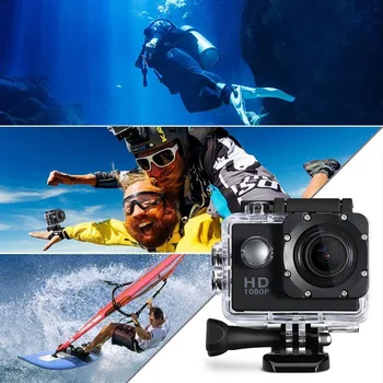  Akciókamera Ultra HD 4K / 30 kép / mp WiFi 2,0 hüvelykes 170D víz alatti vízálló sisak videó felvevő kamerák Sport Cammera Gro Pro