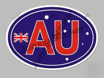 Ausztrália AU ovális matricák Ausztrál zászló Matrica lökhárító autó Kerékpár laptop ablak ablak ajtó lakóautó lökhárító teherautó jacht autó kiegészítők