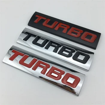 Autó stílus fém Turbo logó Autó embléma Prémium 3D sport jelvény Automatikus hátsó csomagtartó matrica Oldalsó sárvédő kiegészítők Matrica