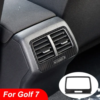 Autó stílus Hátsó légkondicionáló kimenet Szénszálas dekor matricák Automatikus kiegészítők VW Golf 7 MK7 GTI R 2014-2019