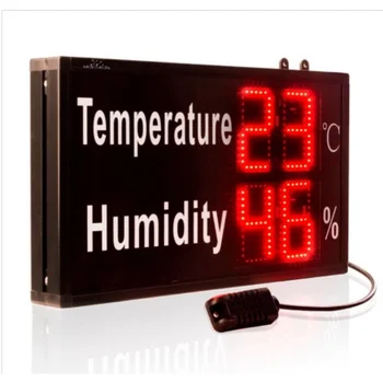 Beltéri digitális kijelzős digitális termosztát hőmérséklet-érzékelő LCD kijelző 7 szegmenses digitális óra kijelző