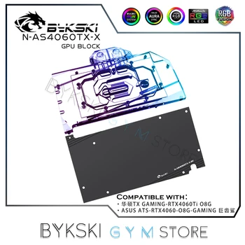 Bykski GPU vízhűtő blokk ASUS TX Gaming RTX 4060 Ti/ATS RTX 4060 O8G videokártyához,Réz VGA folyadékhűtéses sugárzó