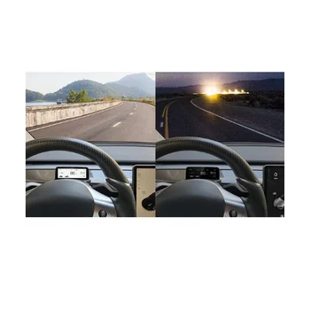 Car Head Up Display Kormánykerék képernyő Teljesítménysebesség kijelző 4,6 hüvelykes IPS Mini LCD műszerfal panel a Tesla Model Y/3-hoz