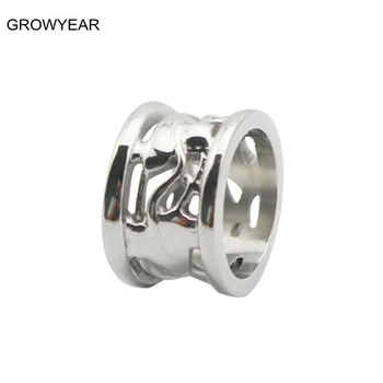 Dob alakú ékszer ujjgyűrű méret 5 6 7 8 Divatos üreges virág nők ezüst színű gyűrűk 2015