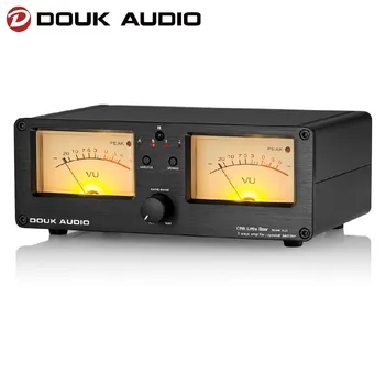 Douk Audio kettős analóg JE mérő zajszint DB panel kijelző 2-utas erősítő / hangszóró kapcsoló dobozválasztó távirányítóval