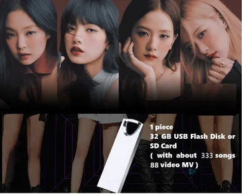 Dél-Korea Női énekesnő Lány csoport 333 Audio 88 Videó Popzene Top HiFi Song Mobil számítógép Autó SD kártya USB flash lemez 32GB