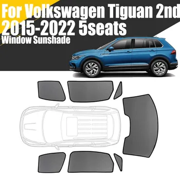 Egyéni mágneses autóablak napernyő Volkswagen Tiguan 2. 2015-2022 5 üléses VW függöny hálós első szélvédőkeret függöny