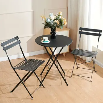 Erkély Kis teaasztal Szabadidőasztal és szék kombinációja Összecsukható kültéri asztalok és székek Udvari vízálló asztalok