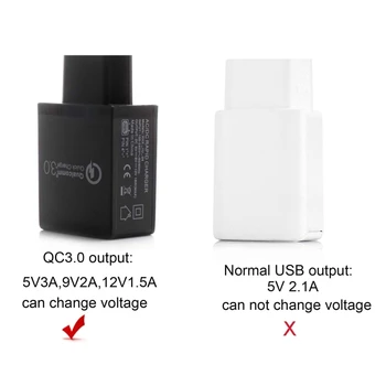 ESTD QC USB-hez 5V-12V állítható lépcsőfok felfelé 5,5x2,1 mm-es kábelteljesítmény