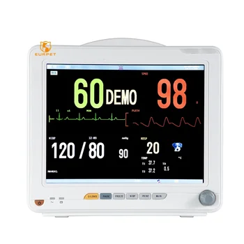 EURPET valódi színes TFT képernyő kisállat ICU újratölthető vér oxigén index vérnyomás Holter állatorvos