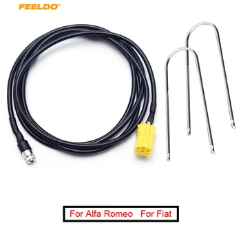 FEELDO 1Set Car ISO 6Pin to 3.5MM Jack sztereó audio aux kábel adapter Fiat Grande Punto Alfa 159 2db Kulcseszközök #FD5734