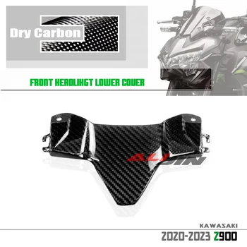 Fit Kawasaki Z900 2020-2023 2021 2022 valódi szénszálas motorkerékpár elöl az alsó orr alatt fényszóró burkolat burkolat burkolata