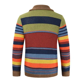 Férfi kötött kardigán Új pulóverdzseki Őszi és téli hajtóka varázslat színes kötött pulóver