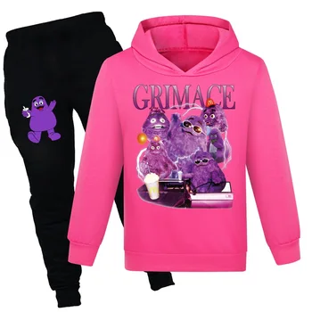 Game Grimace Shake ruhák gyerek kapucnis pulóver alkalmi pulóverek+nadrág 2db szett lányok sportruházat Baby Boys tréningruha gyermekruházat